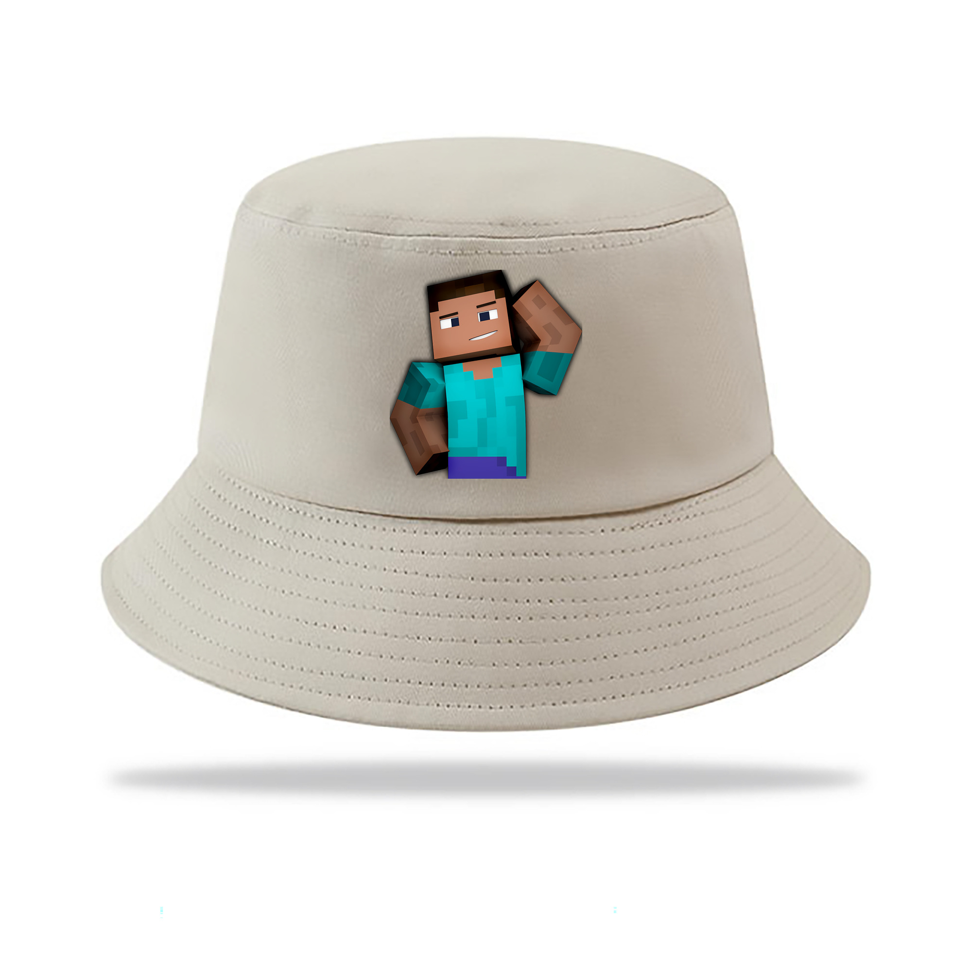 （画像用） マインクラフト ブロックの世界 Minecraft MC Block world アウトドア日除けバケットハット